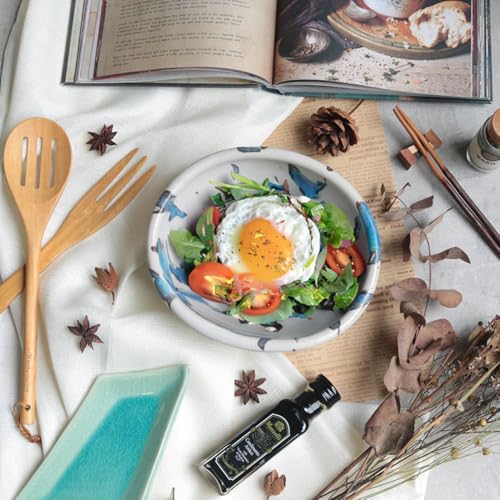 まるいち本店 信楽焼 盛鉢(碧水) 満水1000cc 楕円変形大鉢