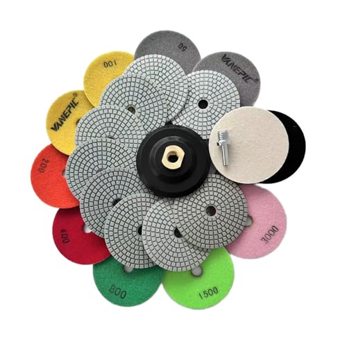 VANEPIC 4 Inch Diamond Polishing Pads Marble polishing kit 50-3000