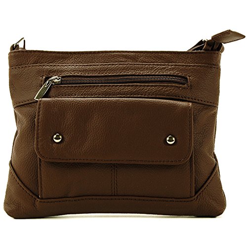 SBR Designs Women's Leather Cross Body Organizer Bag