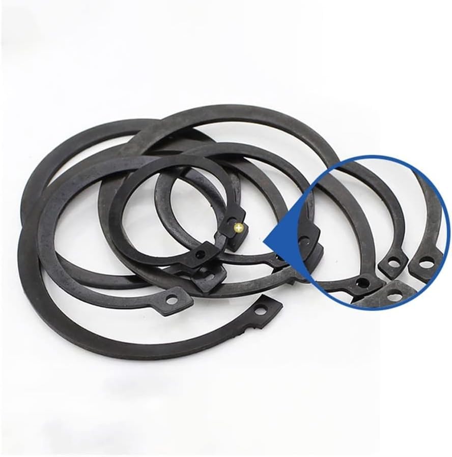 External circlip, 1-30PCS M3-M30 C-Clip Washer Shaft 65 Manganese Steel Circlip Retaining Ring Bearing Retainer(M8 30pcs)