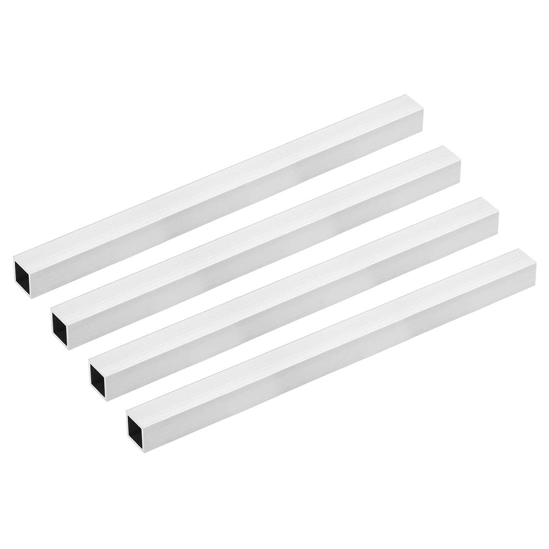 uxcell 6063 Aluminum Square Tube, 20mmx20mmx1.5mm Wall Thickness 300mm Length Seamless Straight Pipe Tubing 4 Pcs