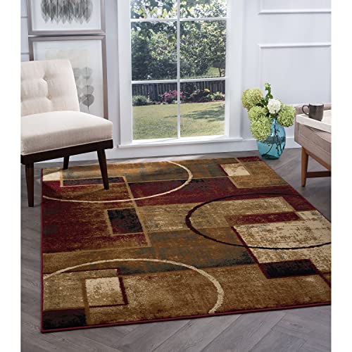 Alise Rugs Flora Modern & Contemporary Indoor Area Rug 5'3'' Round 6' Square