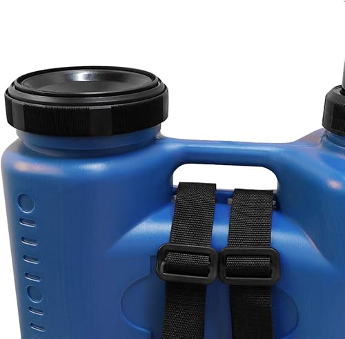 Miniatura 3 de Pulverizadores de 4 galones en césped y jardín con boquillas ajustables mochila manual pulverizador de bomba de mano, color azul