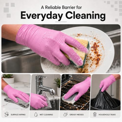 Image of ForPro Disposable Nitrile Gloves, Chemical Resistant, Powder-Free, Latex-Free, Non-Sterile, Food Safe, 4 Mil