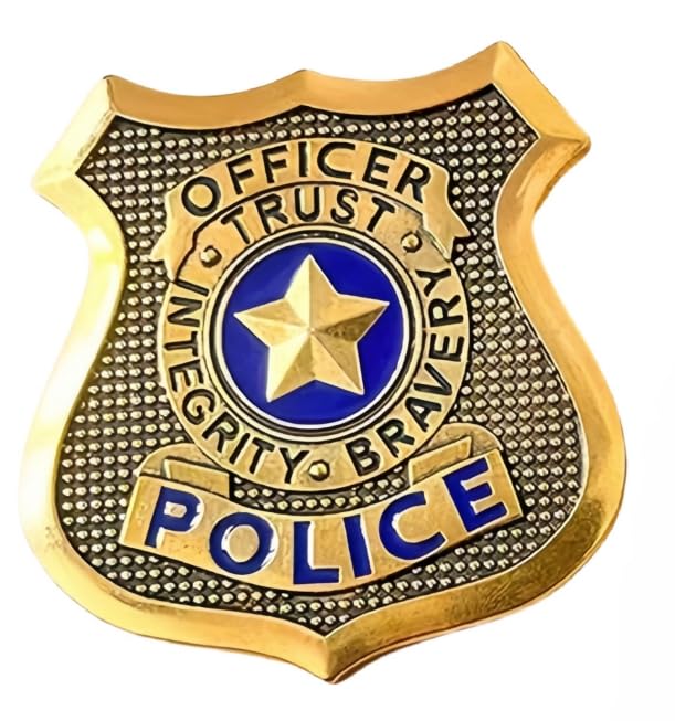 Police Cosplay Props,Sheriff Badge， Cop Badge Pin ，Gift for Police Cosplayers