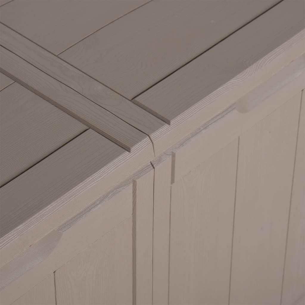 Contenitore da giardino da 180 l, colore marrone, effetto legno PP, resistente alle intemperie e ai raggi UV, con ampio spazio per cuscini, imbottiture e attrezzi da giardino, ideale per