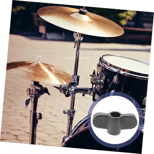 HANABASS 4 piezas de tuercas ajustables para soporte de platillos de batería, tornillos de apriete manual, accesorios de cobre para hardware de batería miniatura 7