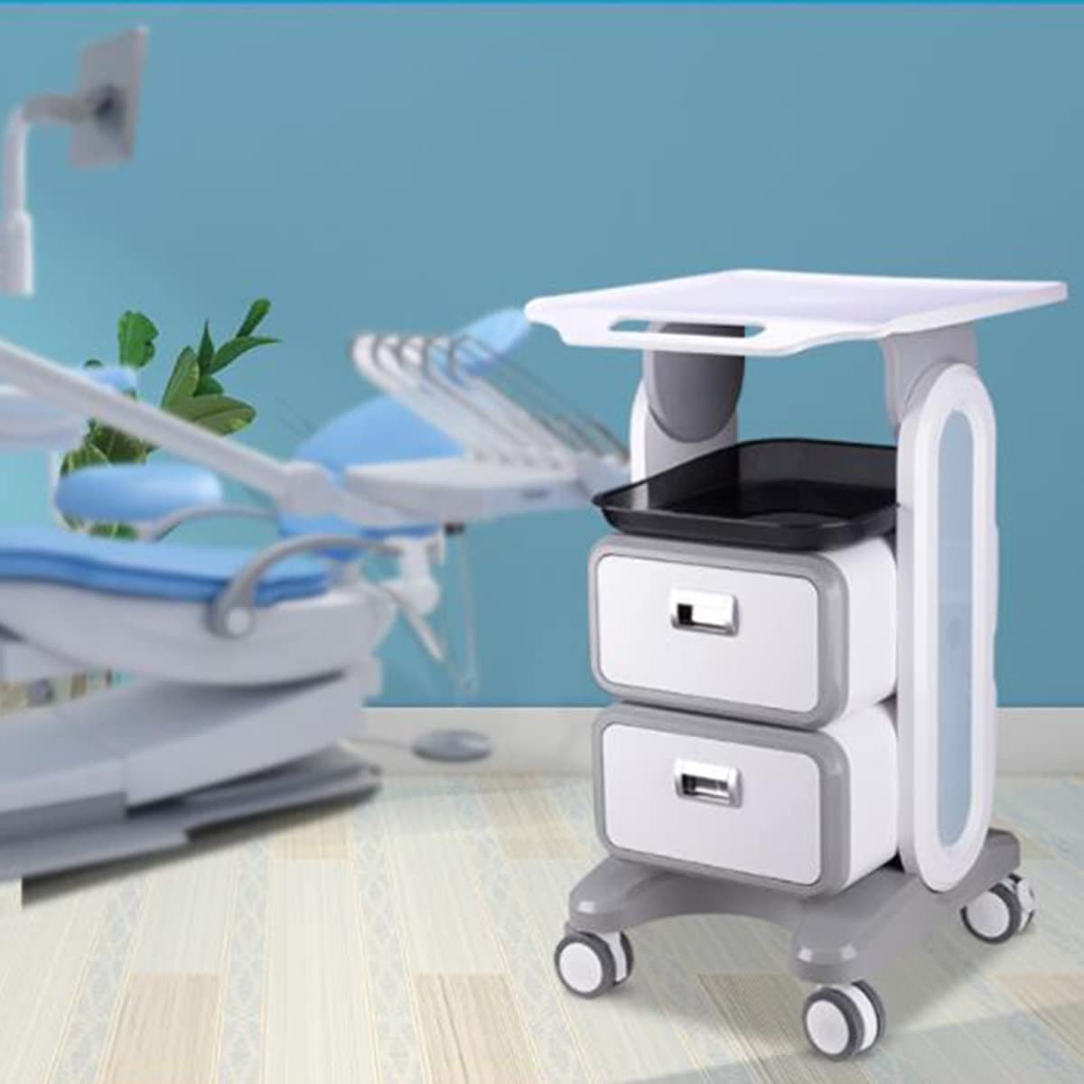 GUNEL Carrello Medico Mobile con cassetti, Ruote girevoli a 360° Carrello portaoggetti Medico per ambulatorio dentistico ospedaliero, Laboratorio di Bellezza (Size : 2 Drawers)