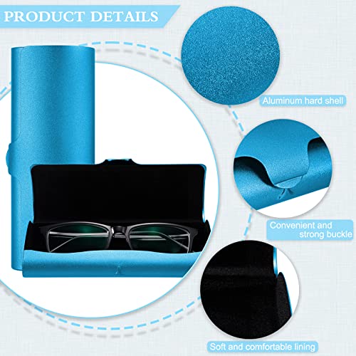 Image of Hifot Aluminium Glasses Case, Slim Reading Glasses Case, Portable Travel Metal Eyeglass Spectacles Protection Hard Shell