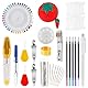 MAKEASY 205 PCS Stickerei Set,Stickerei Starter Kit, 100 Farbfäden, 40 Nähnadel, 3 PCS Aida Tuch, 5 PCS Bambus Stickrahmen, Kreuzstich Tools für Erwachsene und Kinder Anfänger
