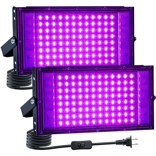 Image of 100W 2Pack Black Light for Glow Party and Halloween Decoration