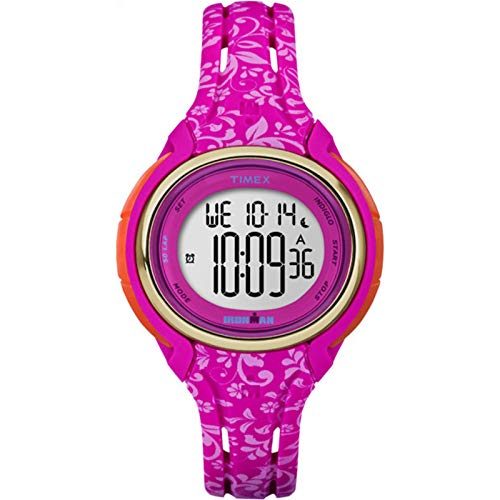 (タイメックス) Timex ミディアムサイズ アイアンマン スリーク 50 ラウンドシリコンストラップウォッチ Womens Standard ピンクフローラル