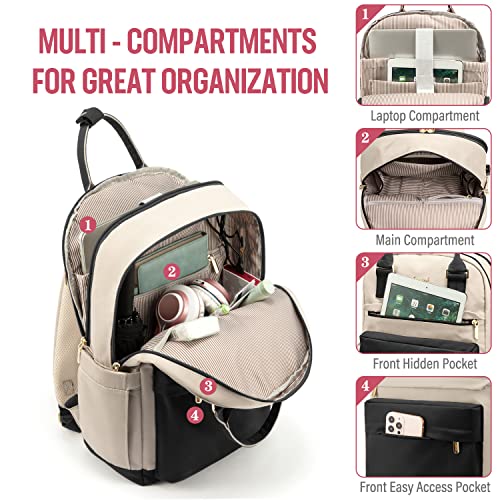 Image of LOVEVOOK Laptop Backpack for Women Girls, 15.6 Inch Waterproof Computer Backpack Student School Cute Bookbag Computer Bag