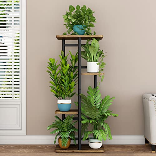 LINZINAR-Plant-Stand-4-Tier-5-Potted-Indoor-Plant-Shelf-Multiple-Stands-for-Garden-Corner-Balcony-Living-Room-4-Tier-5-Potted-Black LINZINAR Plant Stand 4 Tier 5 Potted Indoor Plant Shelf Multiple Stands for Garden Corner Balcony Living Room 4 Tier 5 Potted Black