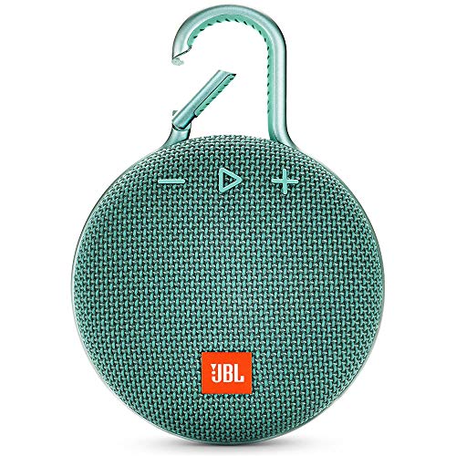 Image of JBL Clip 3, Wireless Portable Bluetooth Speaker with Mic, JBL Signature Sound, Integrated Carabiner, Vibrant Color Options with IPX7 Waterproof & AUX (Teal)