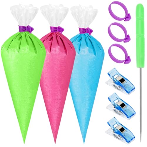 107 Pcs Piping Bags Set, 100Pcs Pastry Bags 12 Inch, Frosting Bags, Cake Decorating Bags, Decorating...