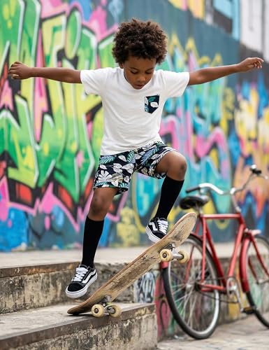Image of JunNeng Toddler Baby Boy Shorts Sets Hawaiian Outfits,Summmer Hawaiian Shirt+ Elastic Shorts Vacation Clothes