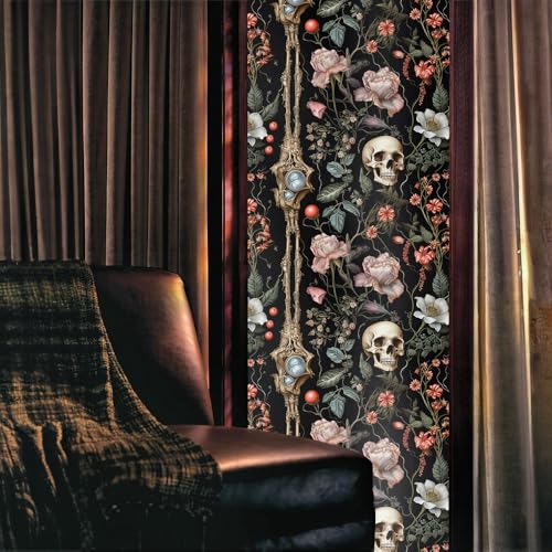 Vinilo decorativo floral oscuro rosa 16"x118" para ventana miniatura 2