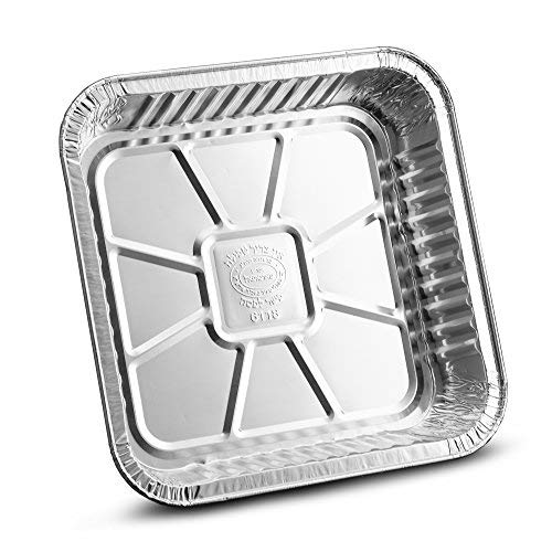 [100 Pack - 8"x8"] Propack Disposable Aluminum Foil Meal Prep Cookware Square Pans, Oven, Toaster, Grill, Cooking, Roasting, Broiling, Baking, Event, Take Out, Restaurant - Thumbnail 3