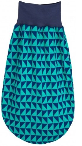 Popolini Trappelzak marineblauw turquoise past van 0-6 maanden