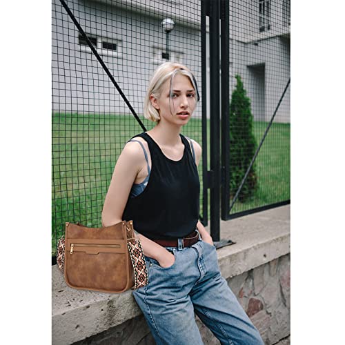 Crossbody Bags For Women Guitar Strap Purse Shoulder Hobo Handbags Vegan Leather Designer Trendy Crossbody Purse Wide Strap #TOP1