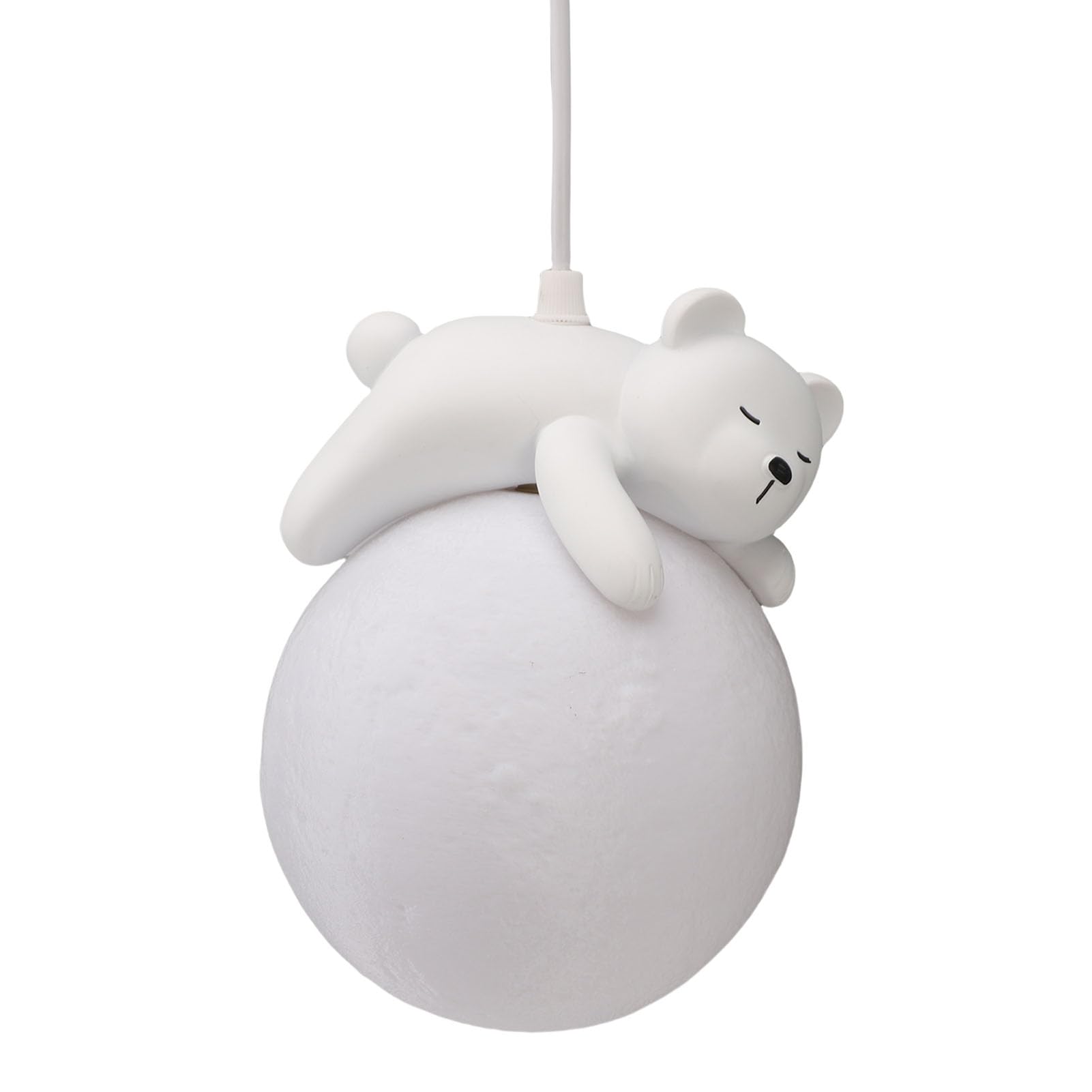 CHICIRIS Wisząca Bear Moon, Księżycowa z Nadrukiem 3D z Projektem śpiącego Niedźwiedzia do Sypialni Pokoju Dziecięcego Cafe Hotel