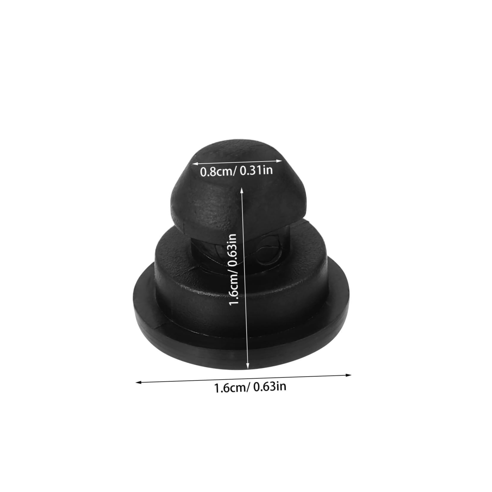 TOPPERFUN 6pcs Rubber Feet for Appliances Replacement Cooker Feet Non-slip Heat Black