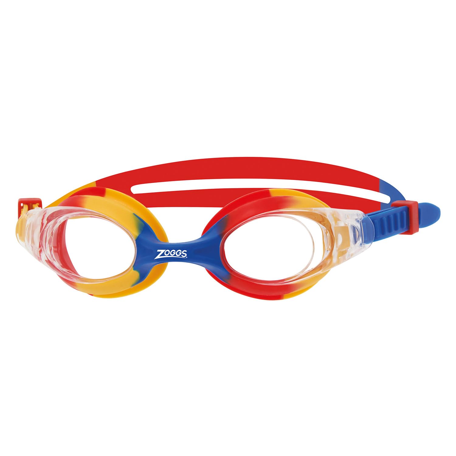 Zoggs Unisex Child Little Bondi with UV Protection And Anti-fog Swimming Goggles - Yellow/Red/Clear lenses, 0-6 years