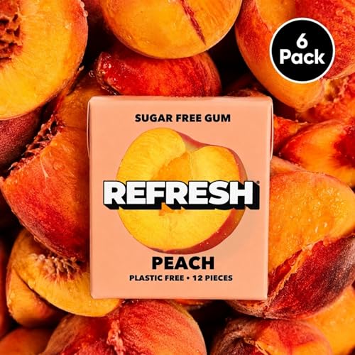 Image of Refresh Plant Based Gum, Sugar Free, Xylitol, 12 Pcs, 6 Pack