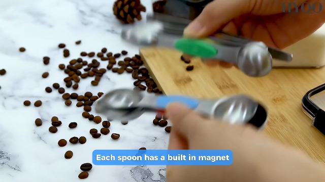 8 Pcs Magnetic Measuring Spoons Set Stainless Steel – Magnet Measuring Spoons 1/8 Tsp–1 Tbsp with Dual-Sided Design – Fits Narrow Spice Jars | Dry & Liquid Ingredients | Kitchen Ladle Gift Ideas