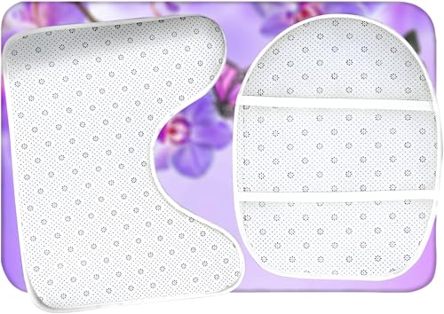 rutschfeste Badematte Sets Lila Rosa Schmetterling 3-Teiliges Badezimmerteppich-Set Weich Badteppich Schnell Trocknend Badvorleger mit WC Deckelbezug – Bild 8