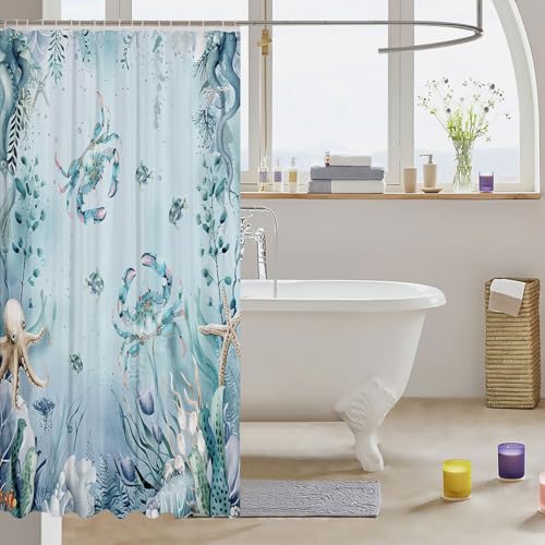 50% Off Coastal Blue Crab Shower Curtain - $11.87 - Image 4