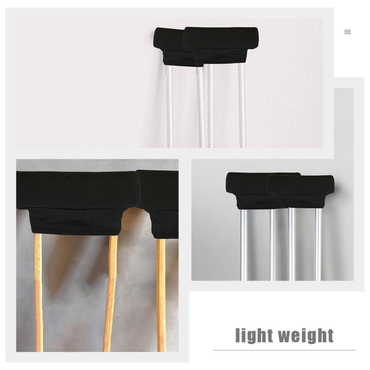 Didiseaon 2 Juegos muleta de brazo suministros para muletas cojines de bastones hand grip handgrip almohadillas de mango cojines para muletas Interior: viscoelástica ecológica