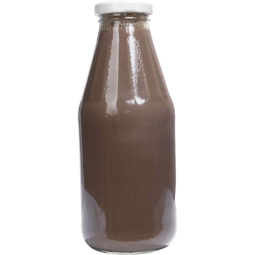 mikken 12 bottiglie di vetro da 500 ml, con tappo a vite, colore bianco, imbuto incluso
