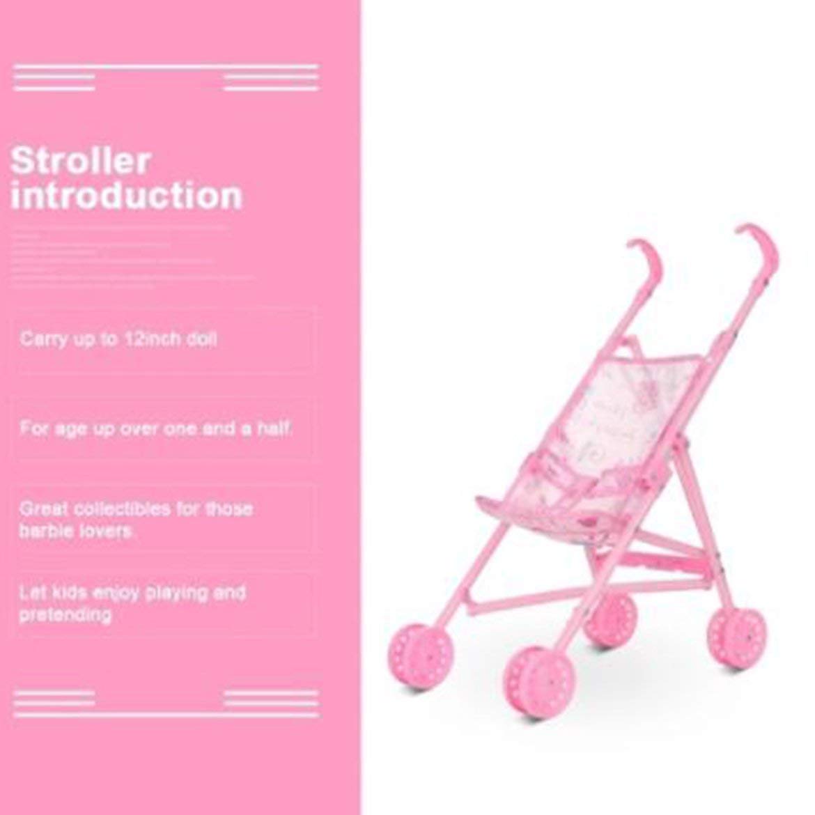 Amazon | 12インチ人形ミニベビーカーおもちゃギフトピンク（ピンク
