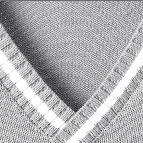 Girls Boys Sweater Vest School Uniform Knitted V Neck Soft Cotton Pullover Sweater Color Block Sleeveless Top Fall Clothes4