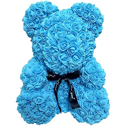 Souarts Rose Bear Artificial Flower Teddy Cover