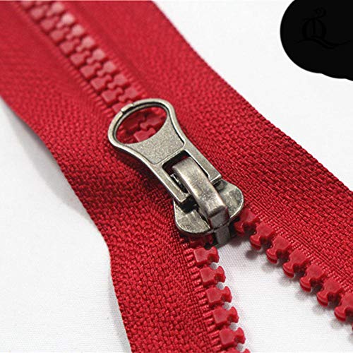 End-open 5# 40-100cm 1pcs Bobina de resina negra Hermosas cremalleras para bolsa de bricolaje, etc. Tailor Sewer Craft Herramientas de costura artesanales al por menor, 41, rojo, 5#