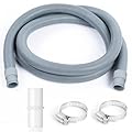 AiQInu Tubo di Scarico per Lavatrice, 1M Prolunga Lavastoviglie Cambio, con 1 Connettore e 2 Fascette Stringitubo,Prolunga universale