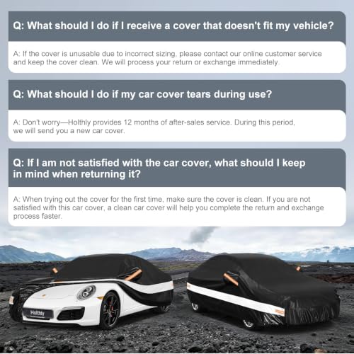 Image of 10 Layers Sedan Car Cover Custom Fit for Porsche 911 (2004-2026), Waterproof All Weather for Automobiles, Outdoor Full Cover Sun Rain Dust UV Protection with Cotton. Black