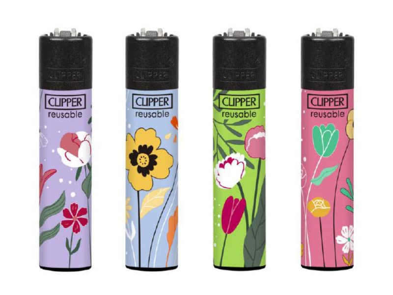 Clipper Feuerzeug 4er Set: (Garden Vibes)