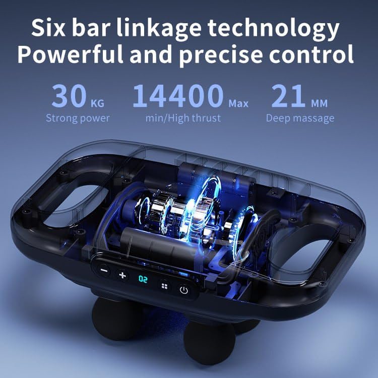 Dherik Tradworld Four Head Massage Gun | Deep Tissue, Muscle Massager, 20 Intensities & 6 Massage Modes | 4-Head Back Massager for Pain Relief in Back, Leg, Arm, Neck, Shoulder and Body, Multicolour Dherik Tradworld Four Head Massage Gun | Deep Tissue, Muscle Massager, 20 Intensities & 6 Massage Modes | 4-Head Back Massager for Pain Relief in Back, Leg, Arm, Neck, Shoulder and Body, Multicolour