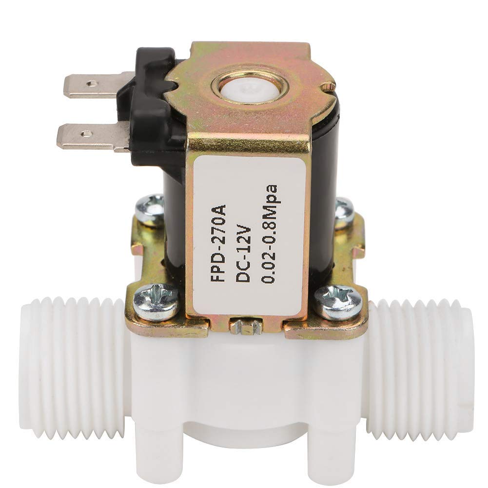 DC 12 V G1/2 calowy zawór elektromagnetyczny do wody, plastikowy zawór elektromagnetyczny do wody