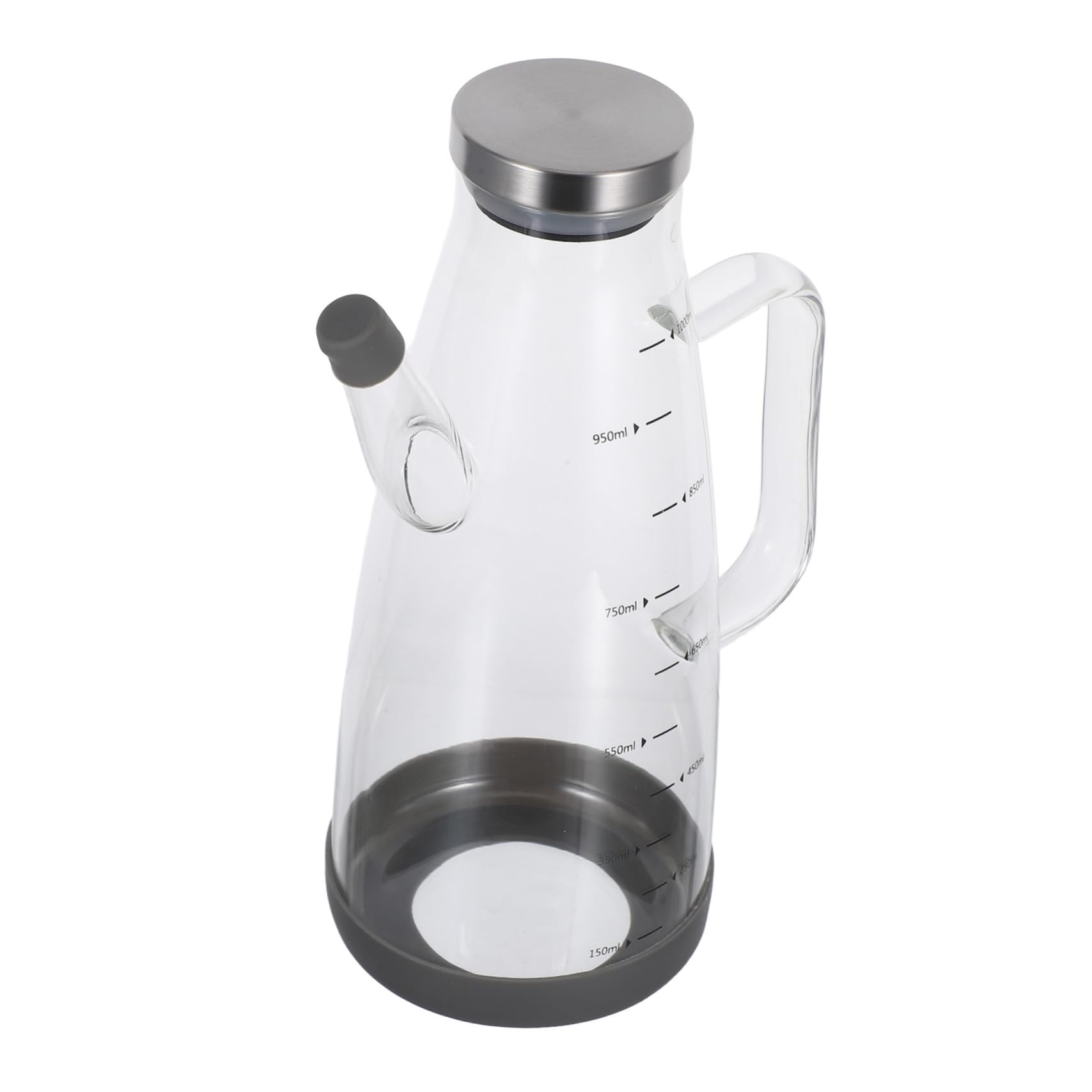 ABOOFAN 2 Piezas Dispensador de vinagre de cocina botella para vinagre y aceite recipiente de aceite de oliva dispensador de vaso Alto borosilicato Transparente
