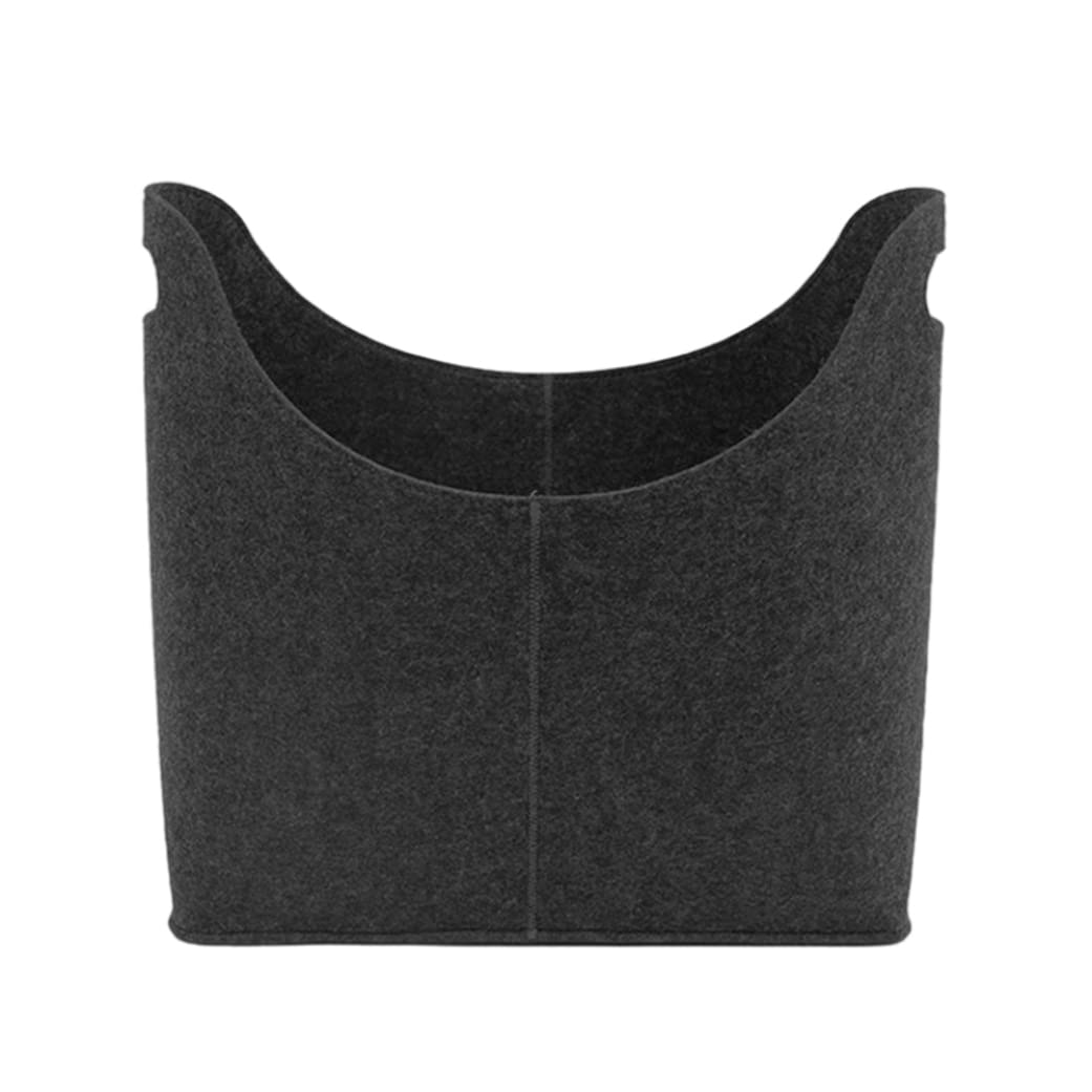 Felt Firewood Basket Foldable Fireplace Storage Bag Fireside Wood Carrier Holder Black..