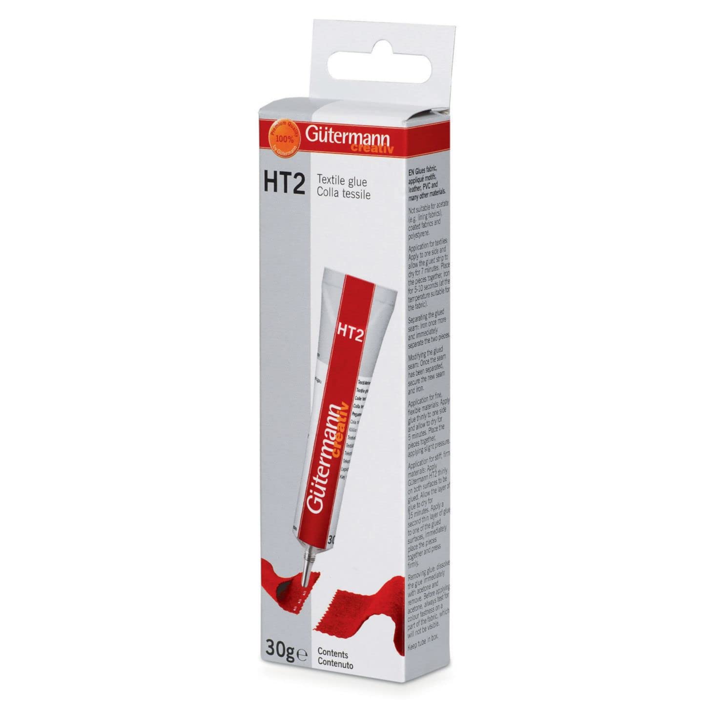 Colla Gutermann Ht2 extraforte tubetto gr.30 per pelle tessuti