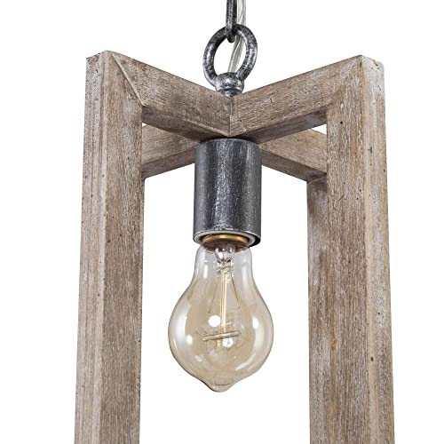 Uolfin FARMHOUSE PENDANT LIGHT Wood Pendant Hanging Light Fixtures thumb #5