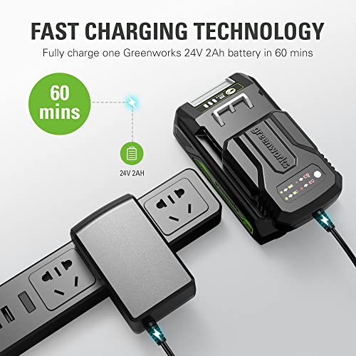 Image of Greenworks 24V Compact Battery Charger (Genuine Greenworks Charger)