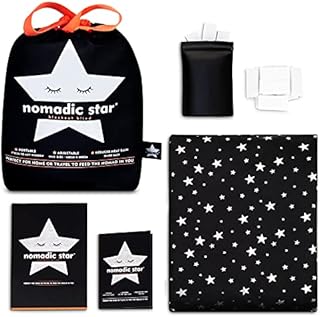 Nomadic Star Temporary Blackout Blinds Support Quality Sleep. Beautiful Easy Fit Blackout Blinds Stick On With Suction & Frame Fasteners for Max Hold | Sliver Back Reduces Heat | Adjustable 130x200