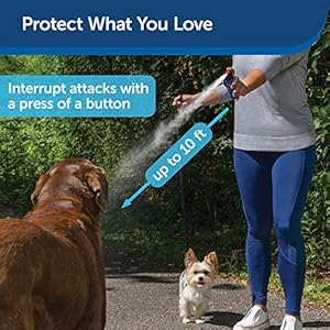 PetSafe SprayShield Animal Deterrent – Citronella Dog Repellent Spray – Ranges up to 10 ft – 2.4 oz / 71 mL – Protect Yourself and Your Pets